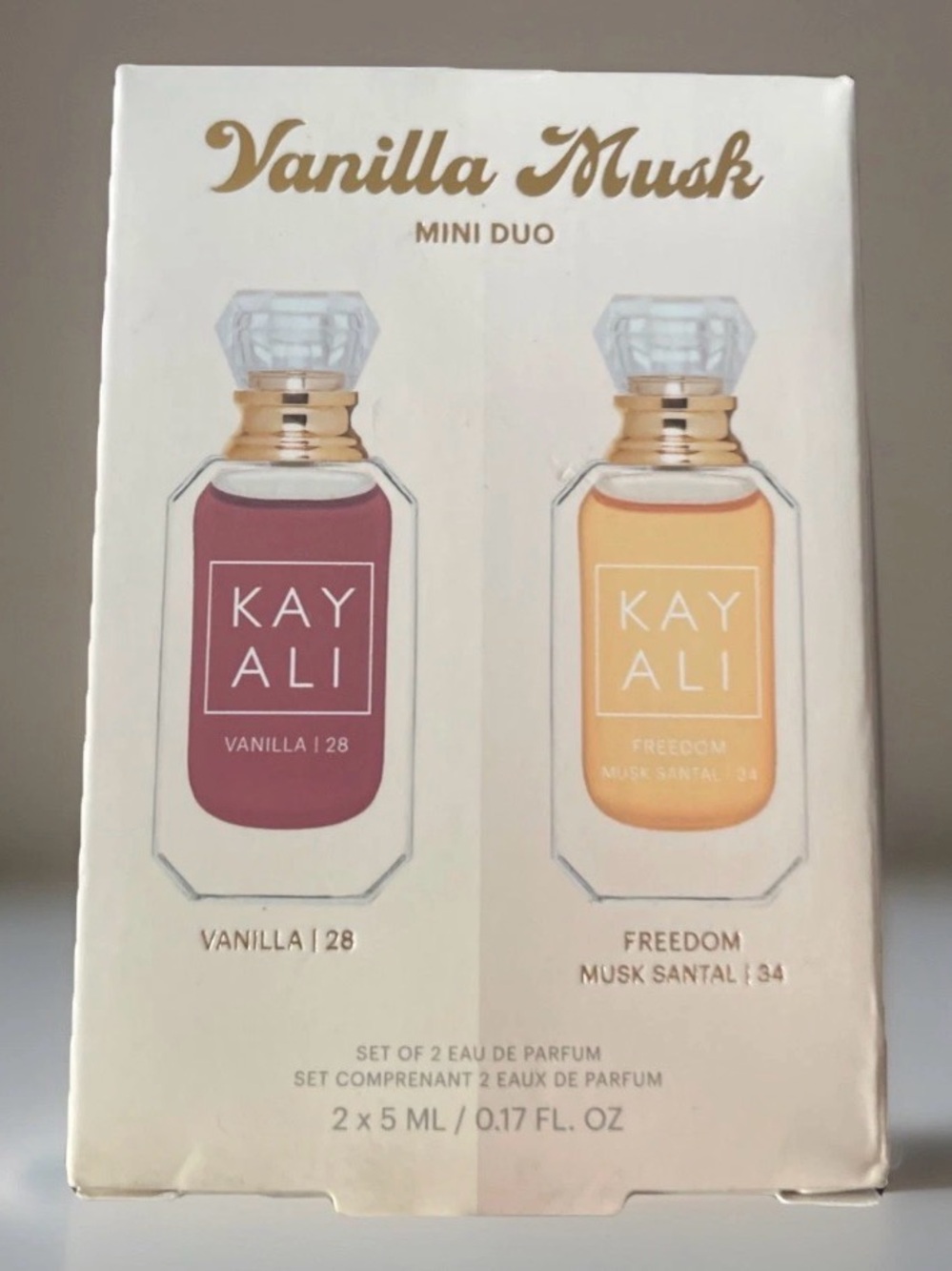 Kayali Vanilla Musk Mini Duo — Pink & Yellow Travel Eau de Parfum Set